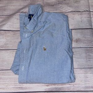 Boys size 14 light blue chambray button up. Polo Ralph Lauren